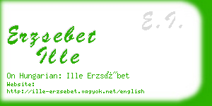 erzsebet ille business card